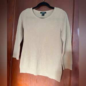 Ann Taylor Women's Cream 100% Cashmere Sweater